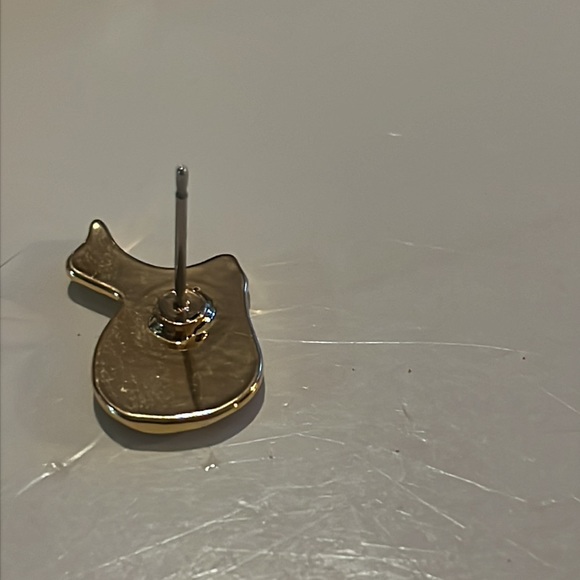 Pair of gold filled equestrian style earrings - Picture 3 of 3